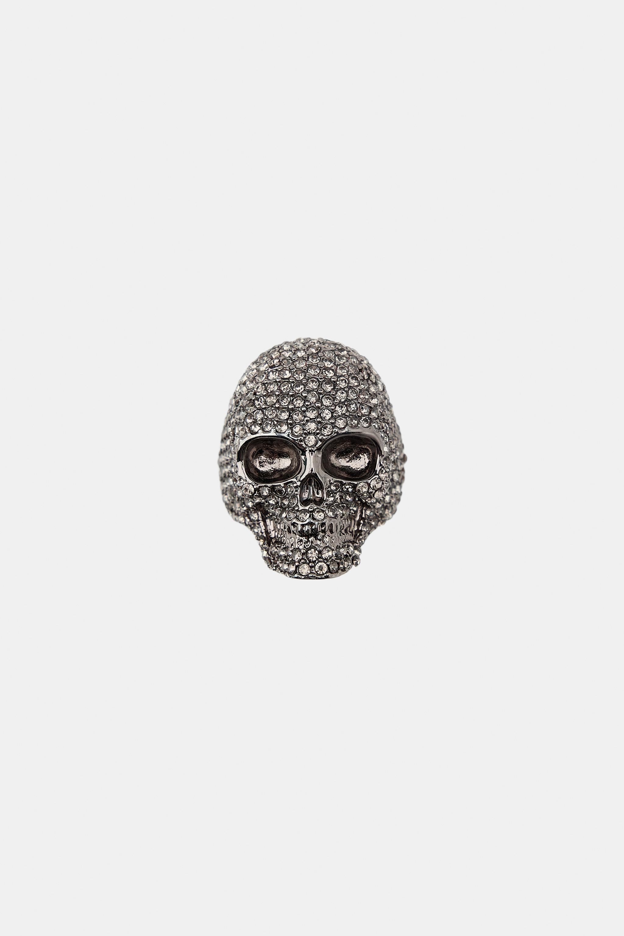 SPARKLE SKULL RING